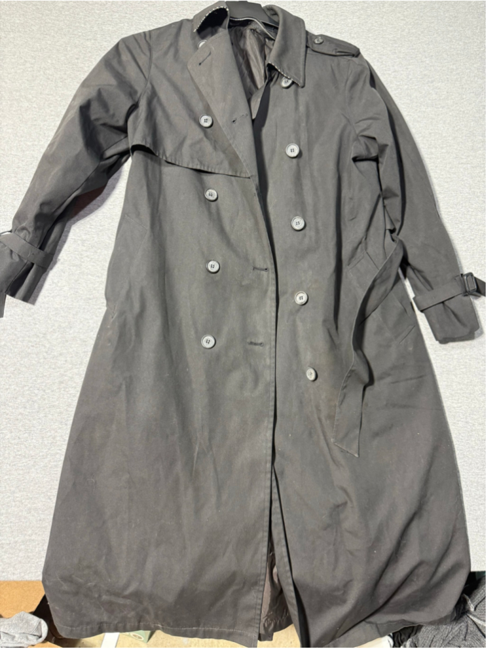Women's London Fog Trench Coat Black Size 8